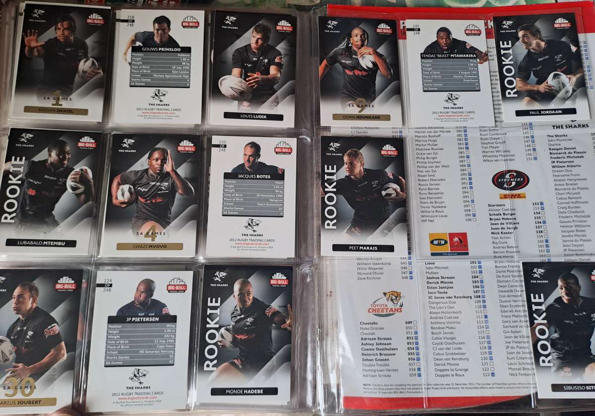 Rugby collectors' cards 2012 Big Ball Trading Cards [167 CARDS] See below for list of cards present