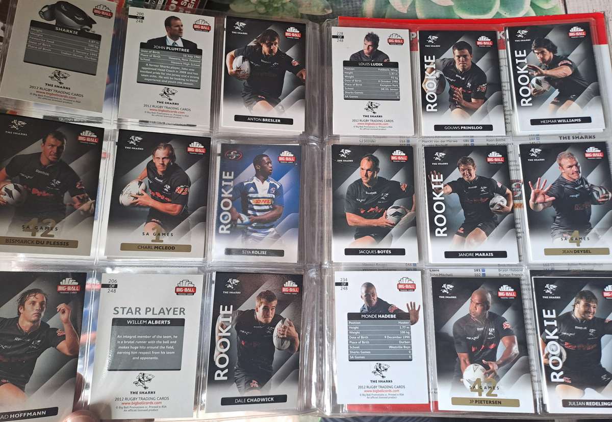 Rugby collectors' cards 2012 Big Ball Trading Cards [167 CARDS] See below for list of cards present