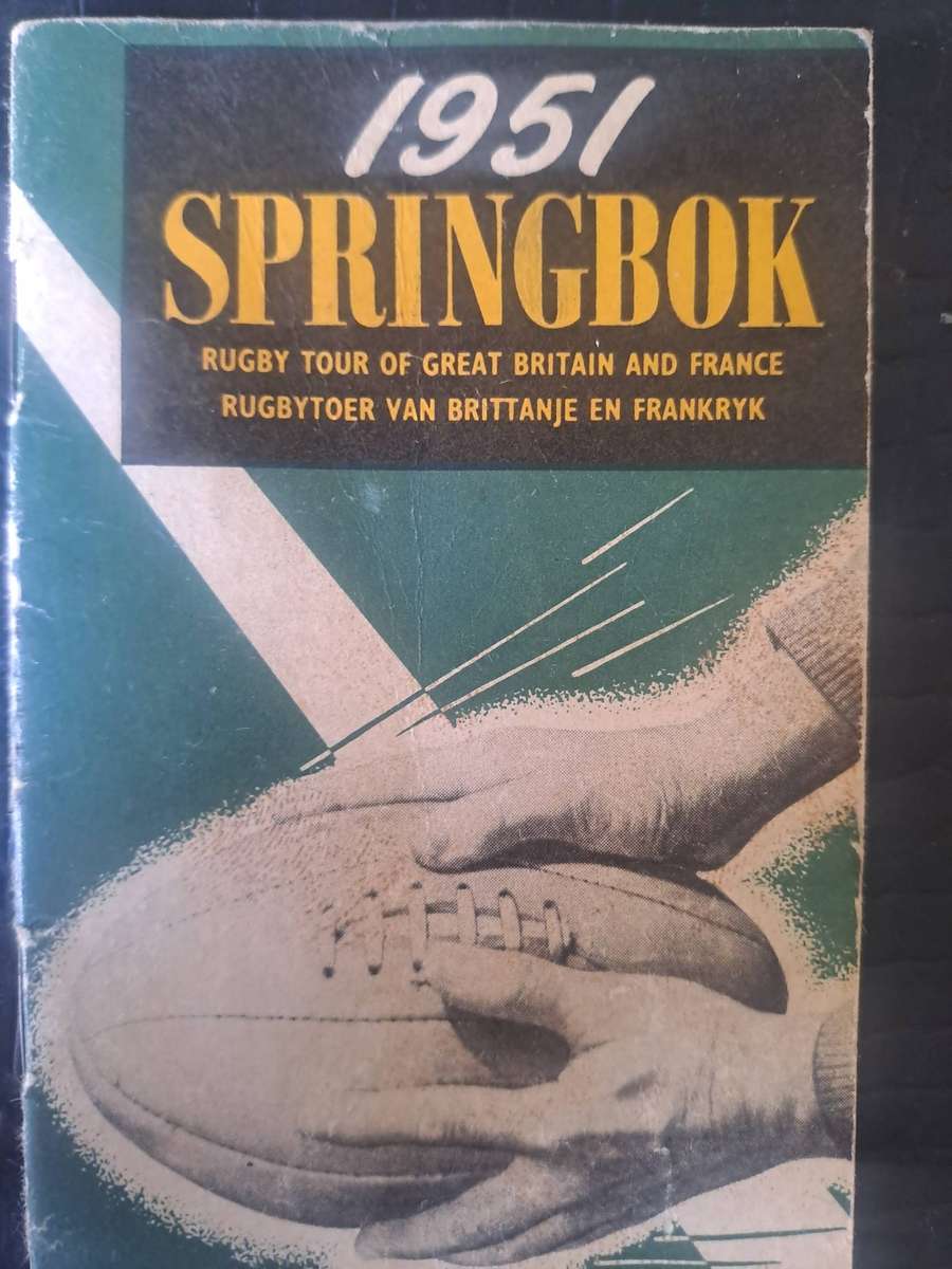 Rugby pre tour brochure 1951/52 Springboks to UK and France 24pp 100mm x 60mm