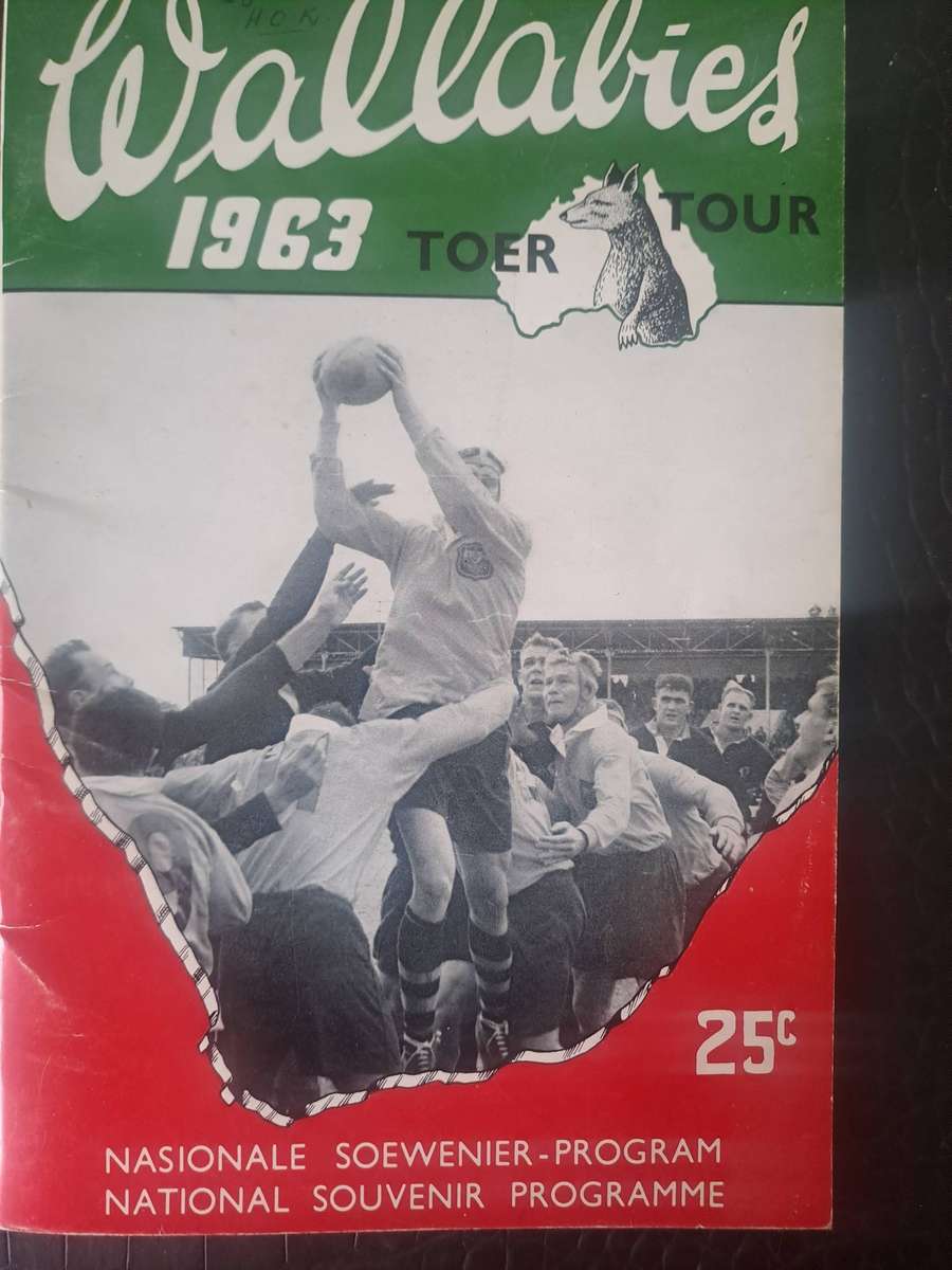 Rugby tour Souvenir 1963 Wallabies to SA 42 pp