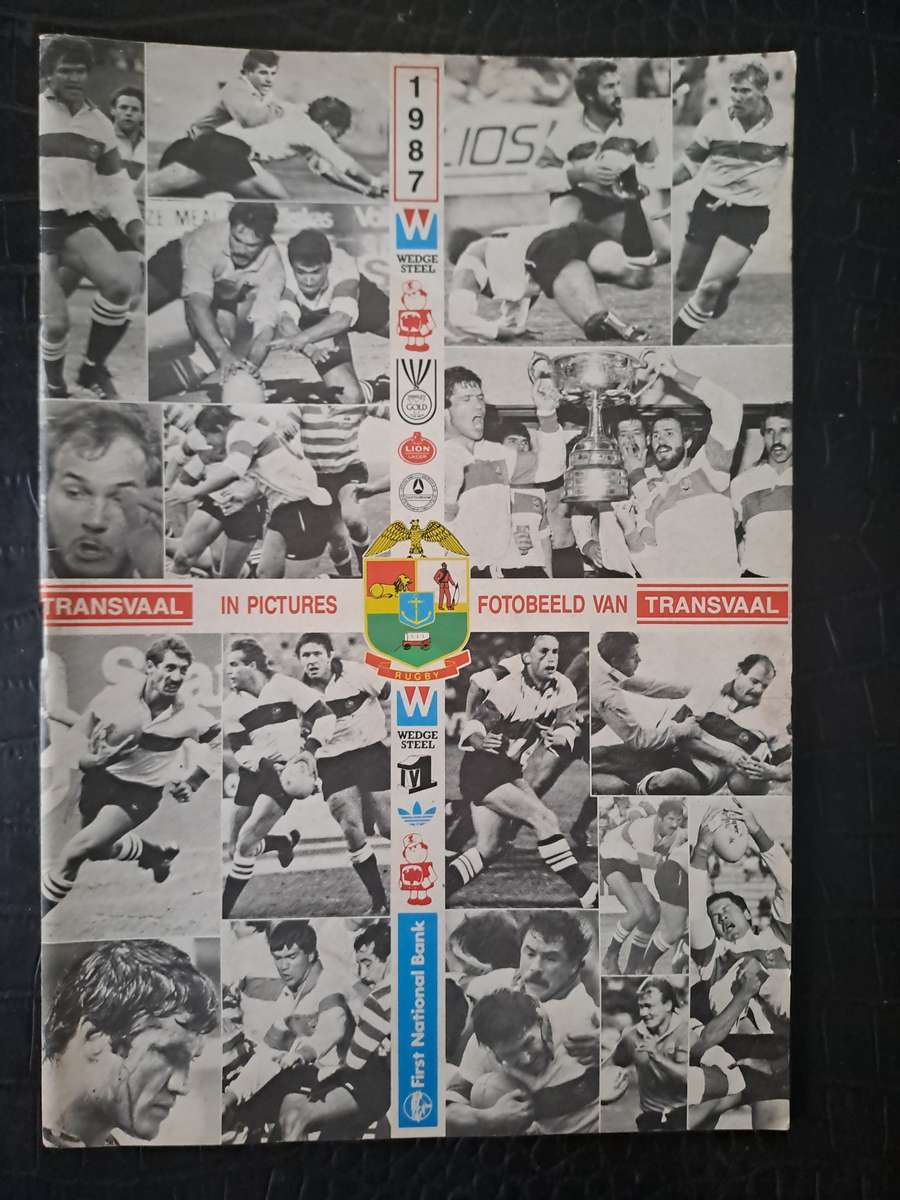 Rugby programme/brochure Transvaal 1987 season in pictures 42 pp