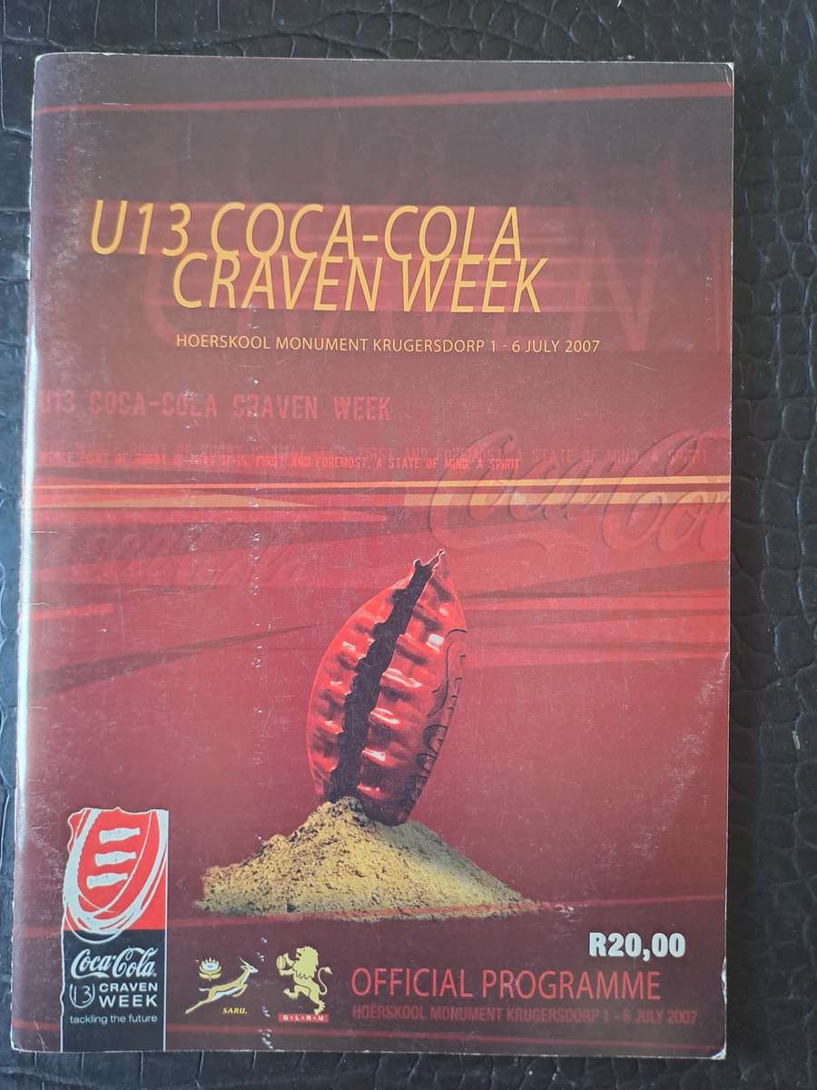 Rugby programme u.13 Craven Week 2007 Monument HS, Krugersdorp