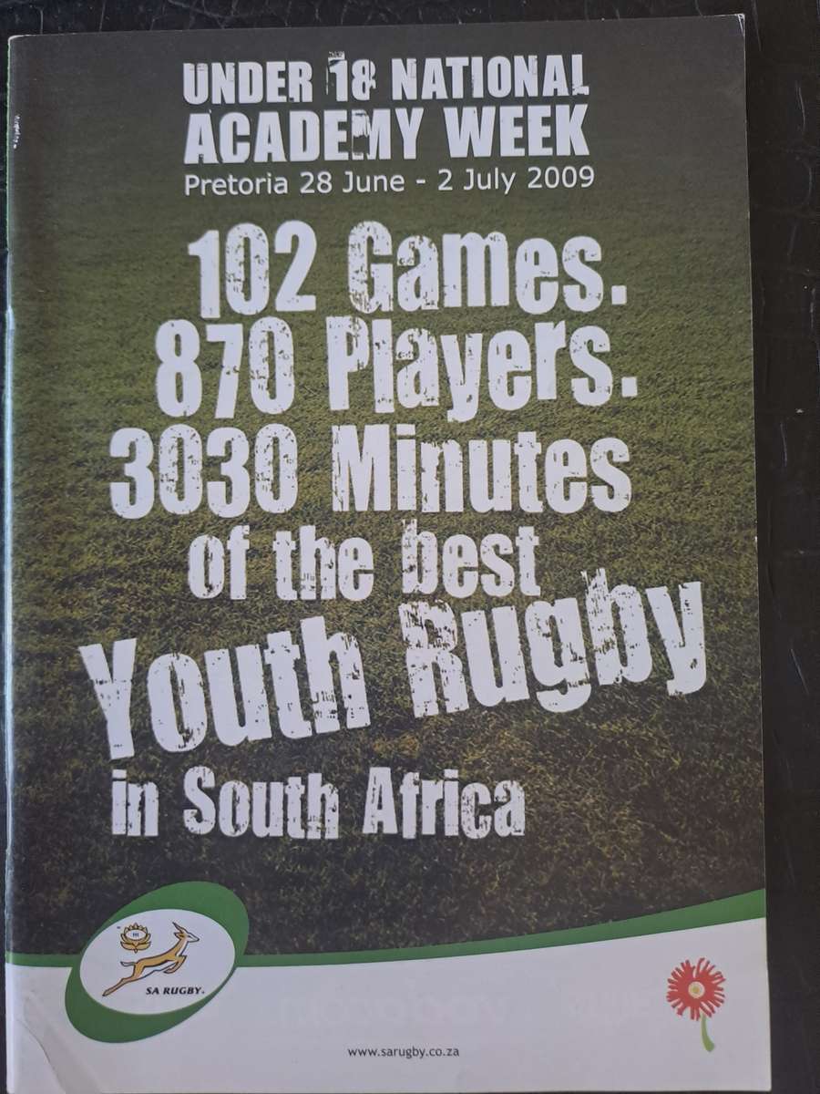 Rugby programme Academy Week 2009 Pretoria