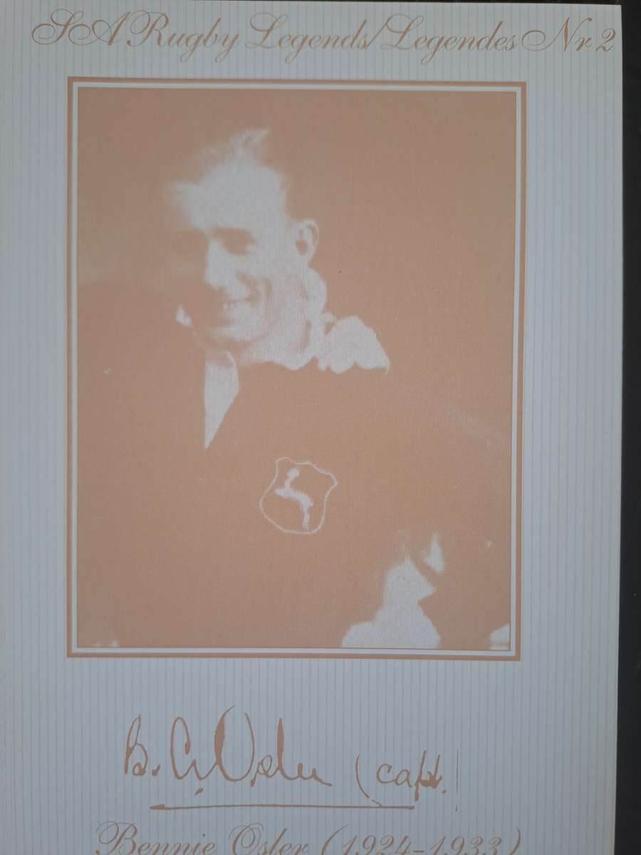 Rugby post cards. Unused. 8 X Springbok legends in sepia. Details: see below