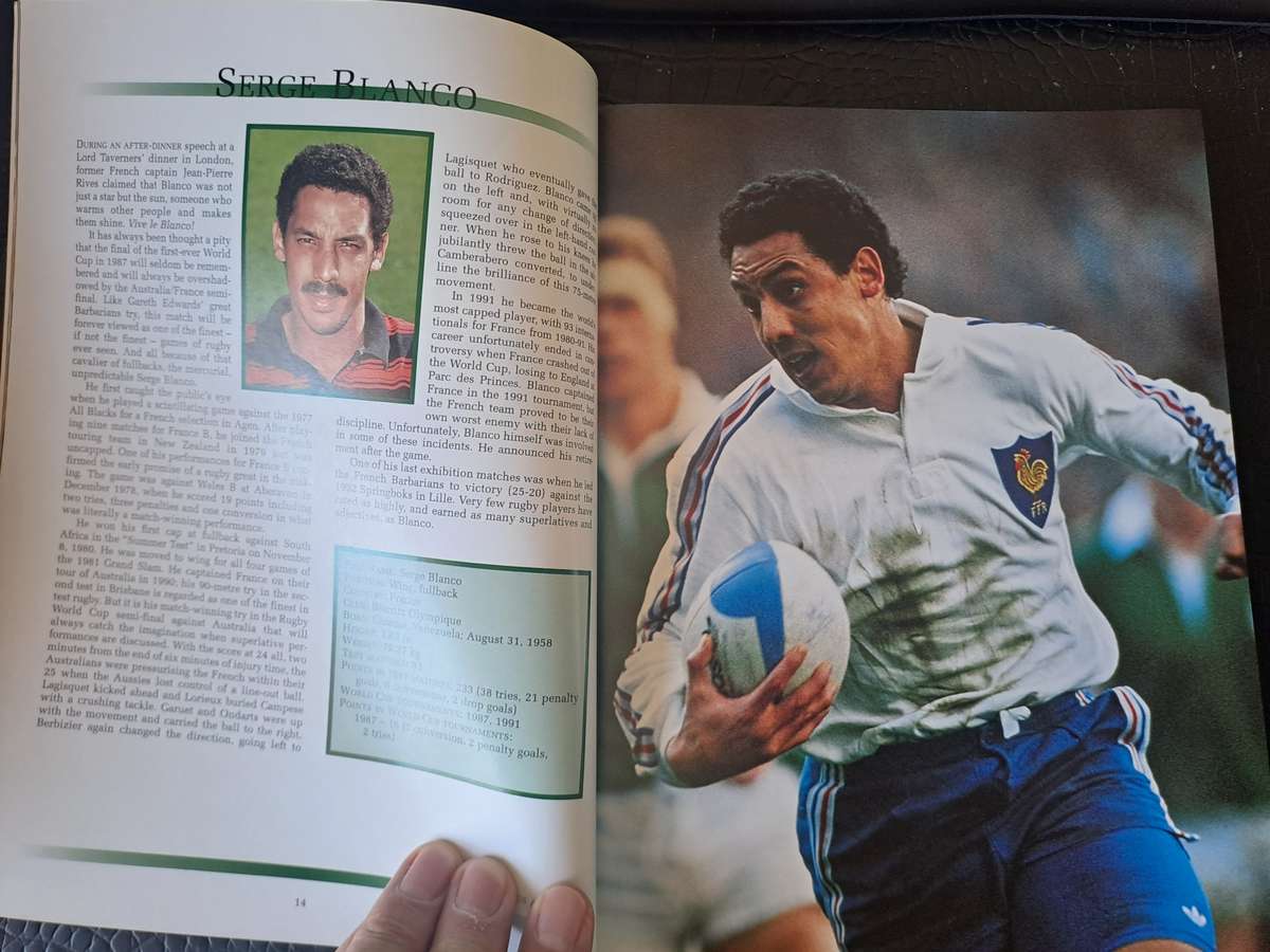 Rugby book World Cup Greats by Zandberg Jansen & Gideon Nieman (1999) As new