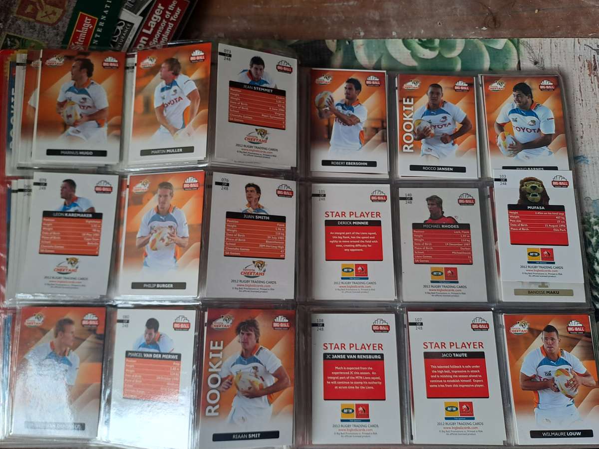 Rugby collectors' cards 2012 Big Ball Trading Cards [167 CARDS] See below for list of cards present