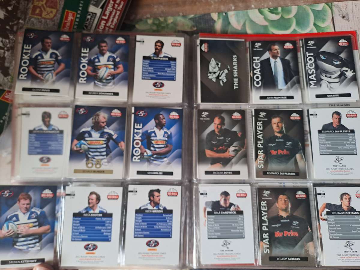 Rugby collectors' cards 2012 Big Ball Trading Cards [167 CARDS] See below for list of cards present