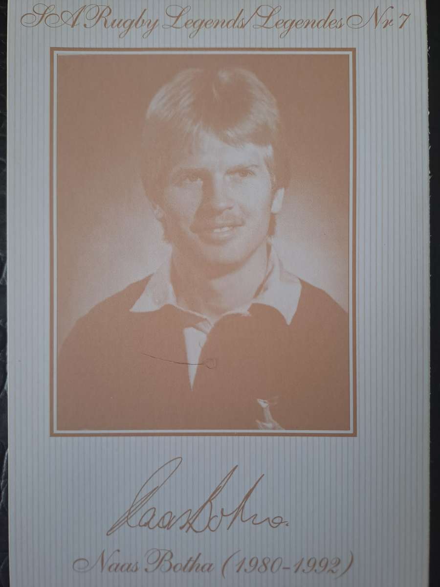 Rugby post cards. Unused. 8 X Springbok legends in sepia. Details: see below