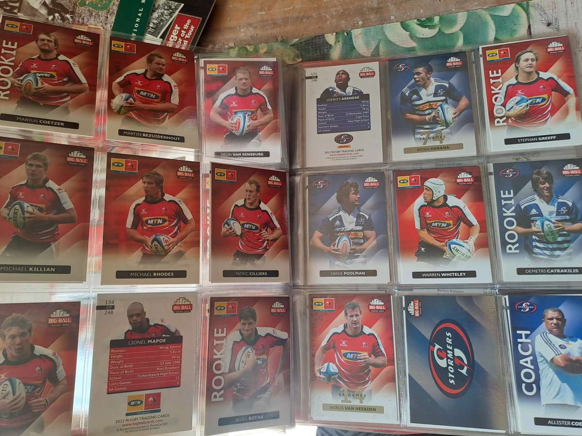 Rugby collectors' cards 2012 Big Ball Trading Cards [167 CARDS] See below for list of cards present