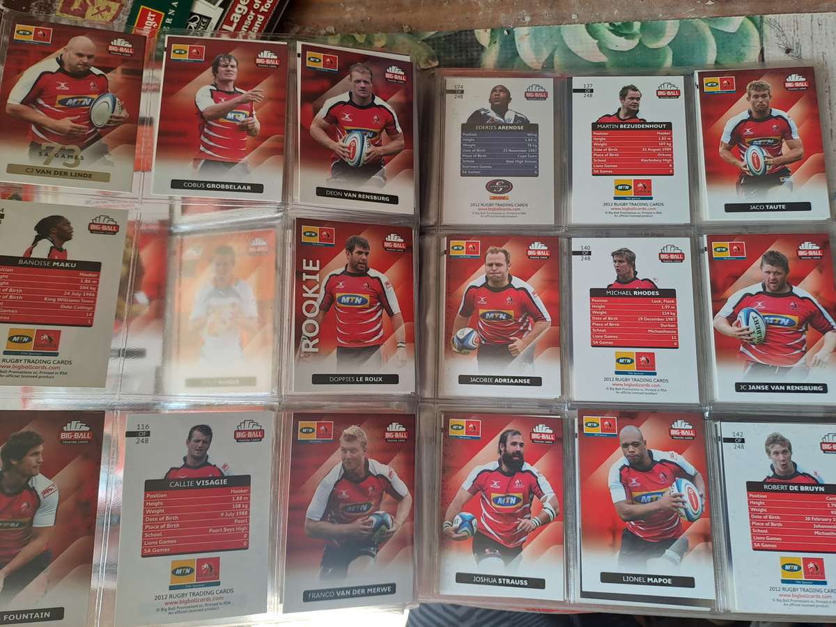 Rugby collectors' cards 2012 Big Ball Trading Cards [167 CARDS] See below for list of cards present