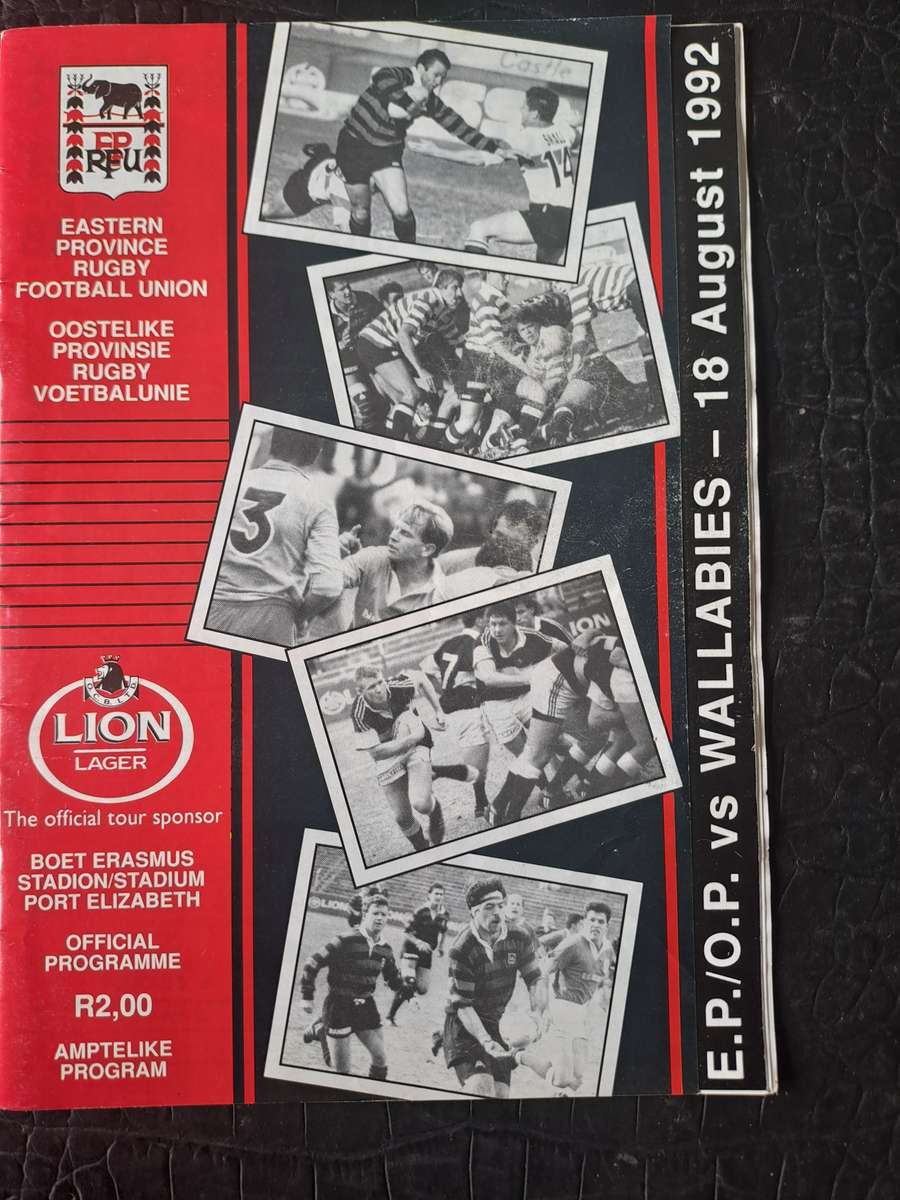 Rugby programmes. Complete set: Australia to South Africa 1992