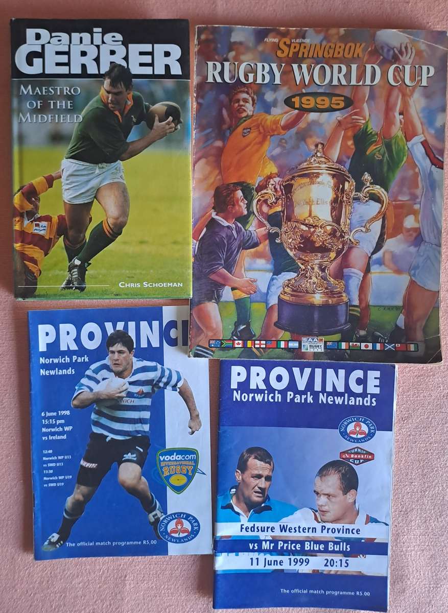 4 X Rugby programmes and books
