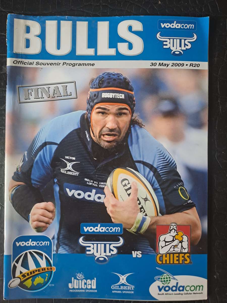 Rugby programme. Bulls v Chiefs Super Rugby FINAL 30 May 2009