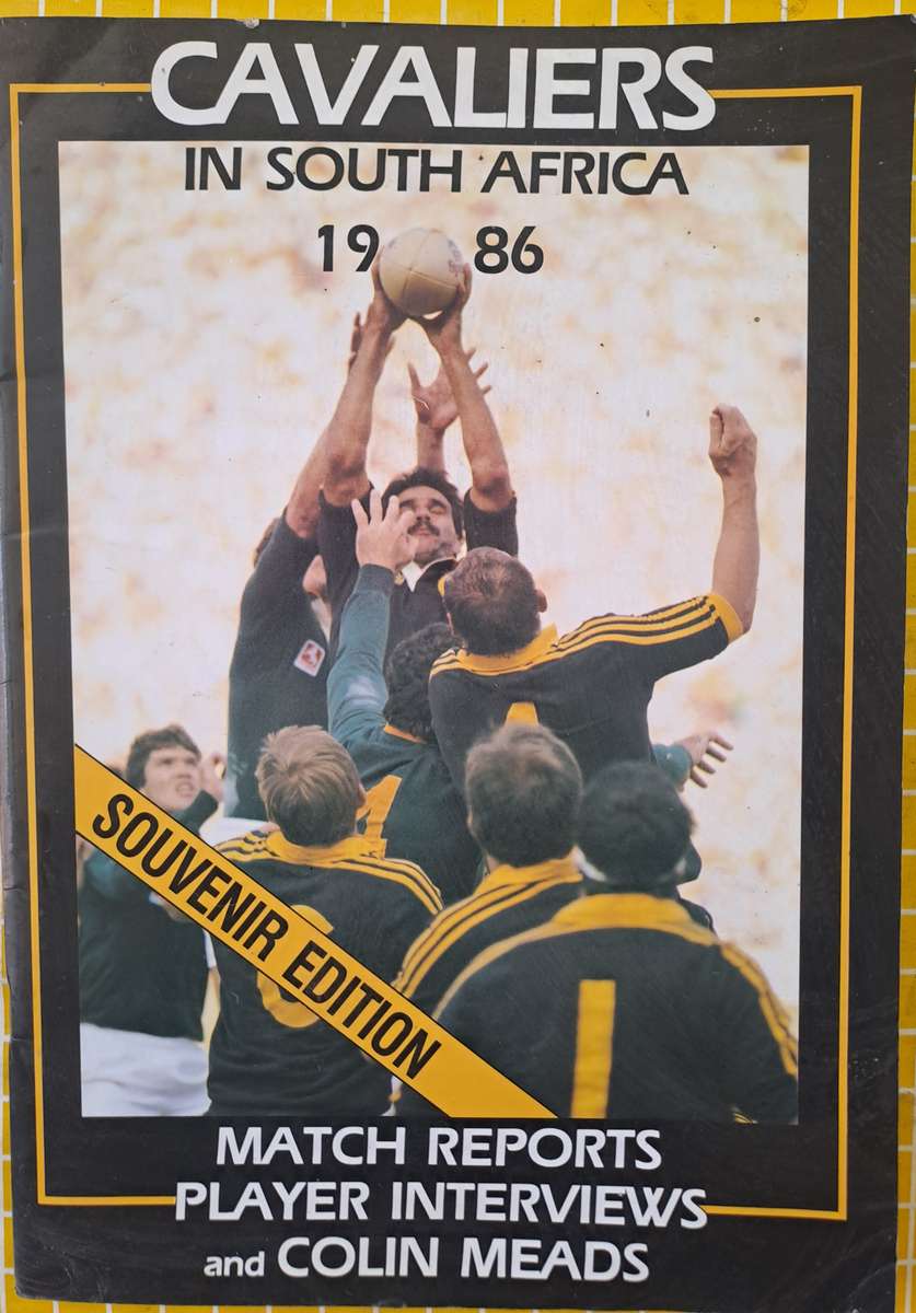Rugby brochure. Post-tour brochure. NZ Cavaliers to SA 1986. SCARCE