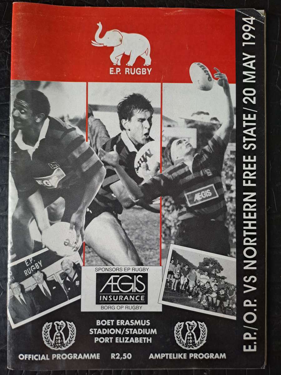 Rugby programme Eastern Province v Western Province 8 July 1994 Currie Cup
