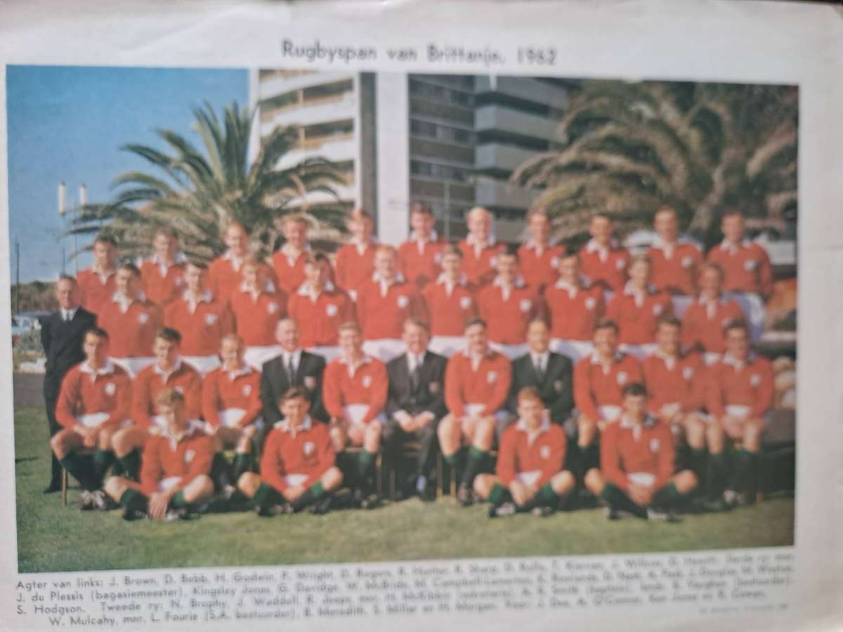 Rugby team photo Huisgenoot 10 August 1962 British & Irish Lions to SA