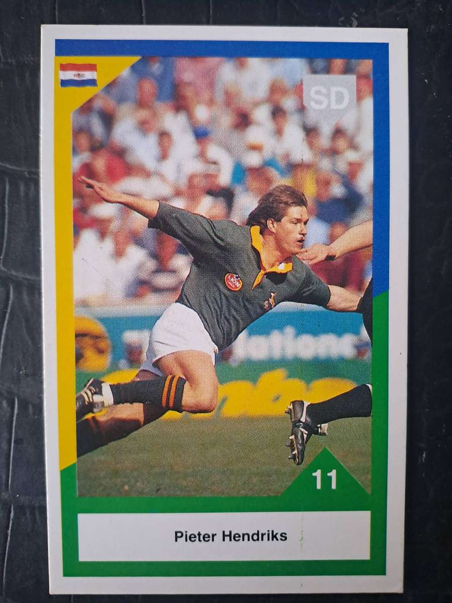 Rugby card. 1992 Sports Deck. Pieter Hendriks