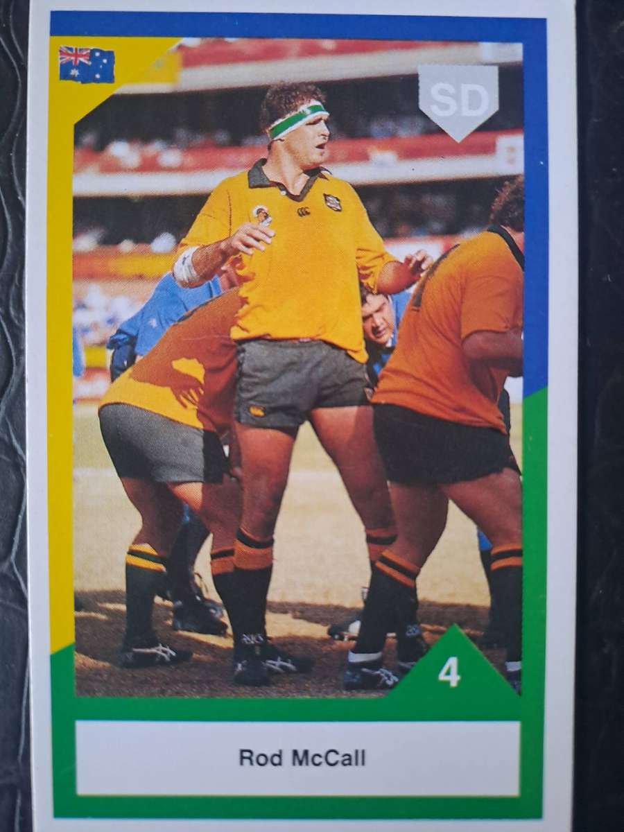 Rugby card. 1992 Sports Deck. Rod McCall