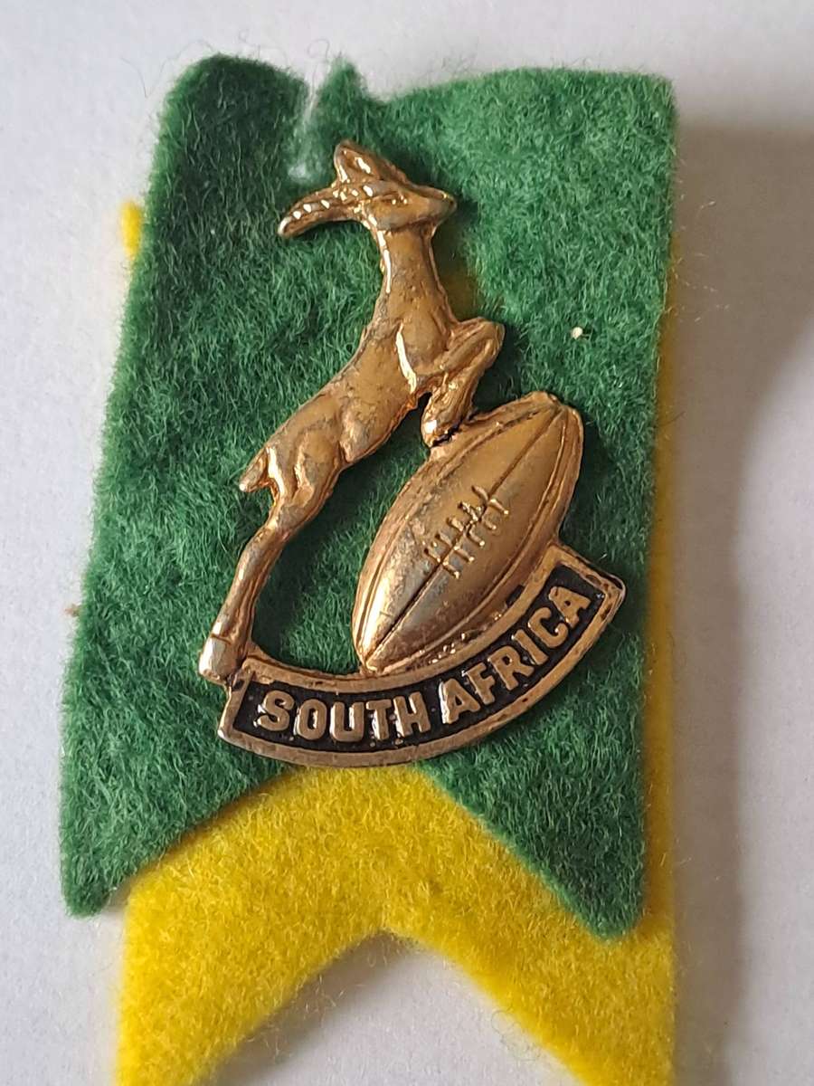 Rugby metal badge. Springboks. Probably 1963