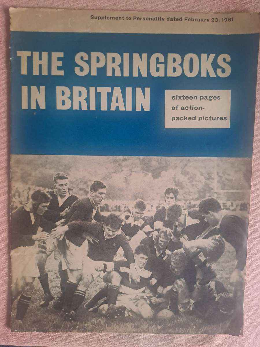 Rugby brochure. Post-tour The Springboks in Brittain 1960/61 20 pp