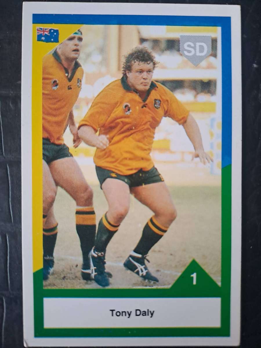 Rugby card. 1992 Sports Deck. Tony Daly