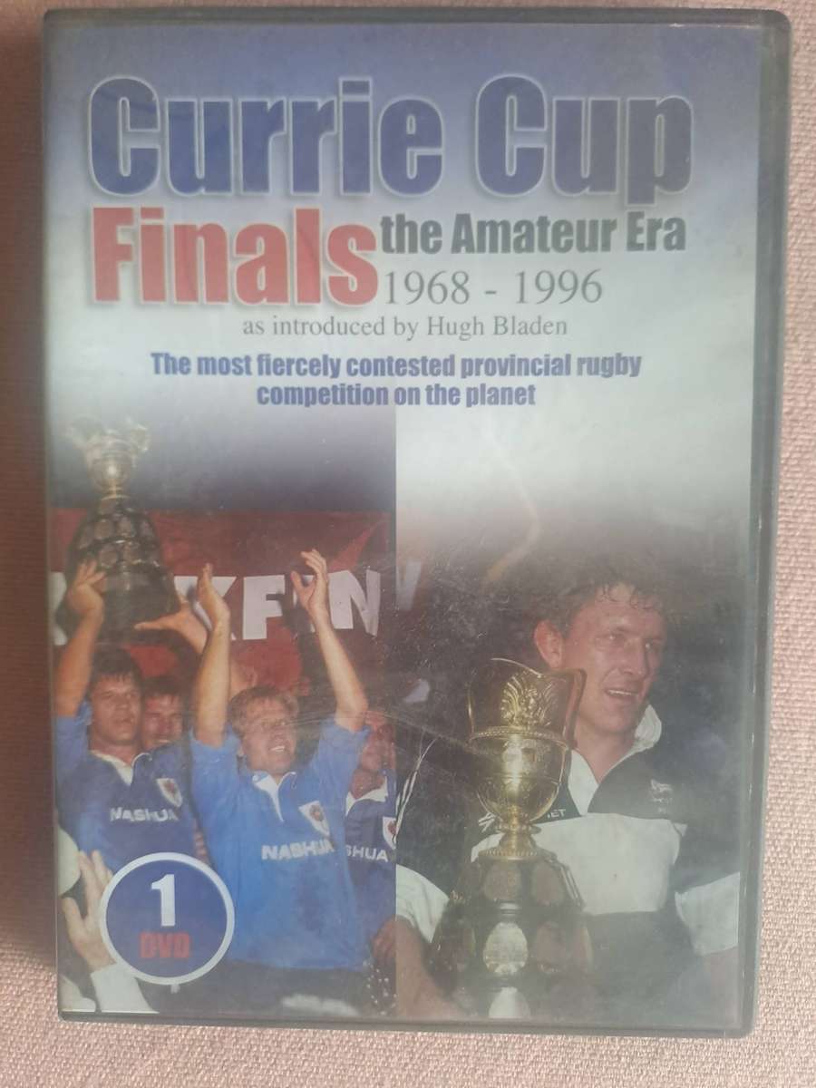 Rugby DVD  Currie Cup finals The amateur era 1968-1996. See condition below