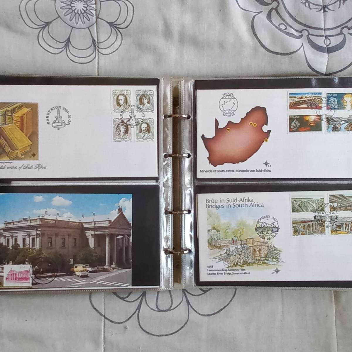 FDC Album - 22 Double-sided Album Pages - Includes RSA FDC's