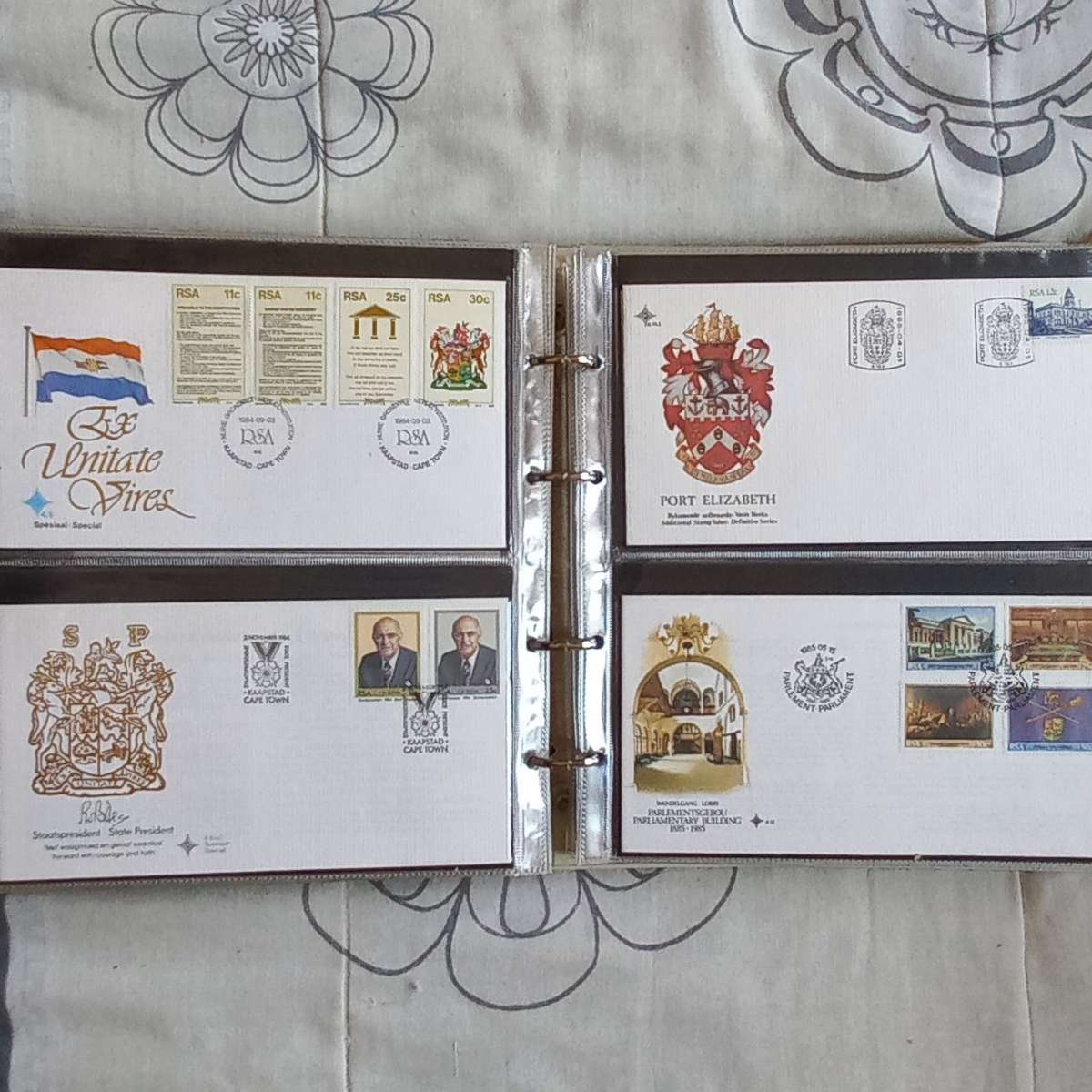 FDC Album - 22 Double-sided Album Pages - Includes RSA FDC's