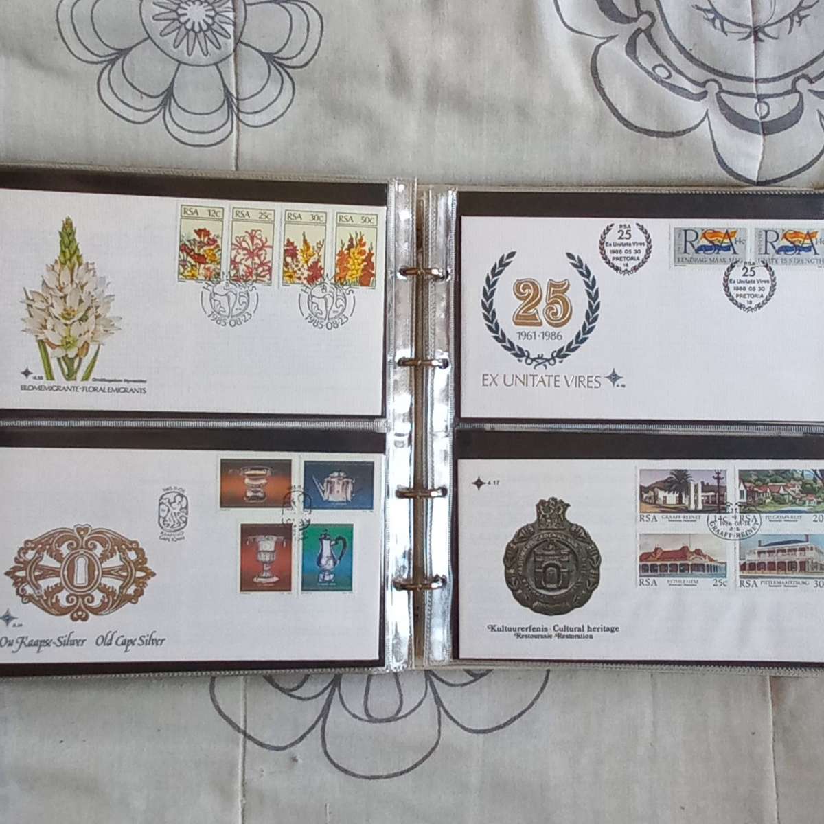 FDC Album - 22 Double-sided Album Pages - Includes RSA FDC's