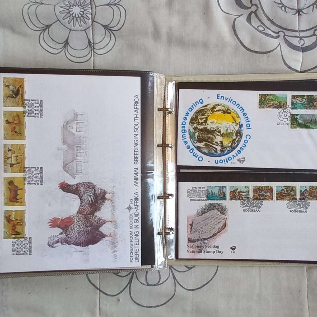 FDC Album - 22 Double-sided Album Pages - Includes RSA FDC's