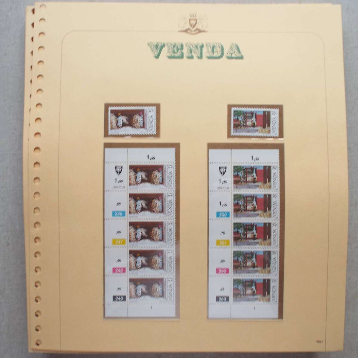 VENDA  - 1982-84 on Loose "INTERSAPA" Pages