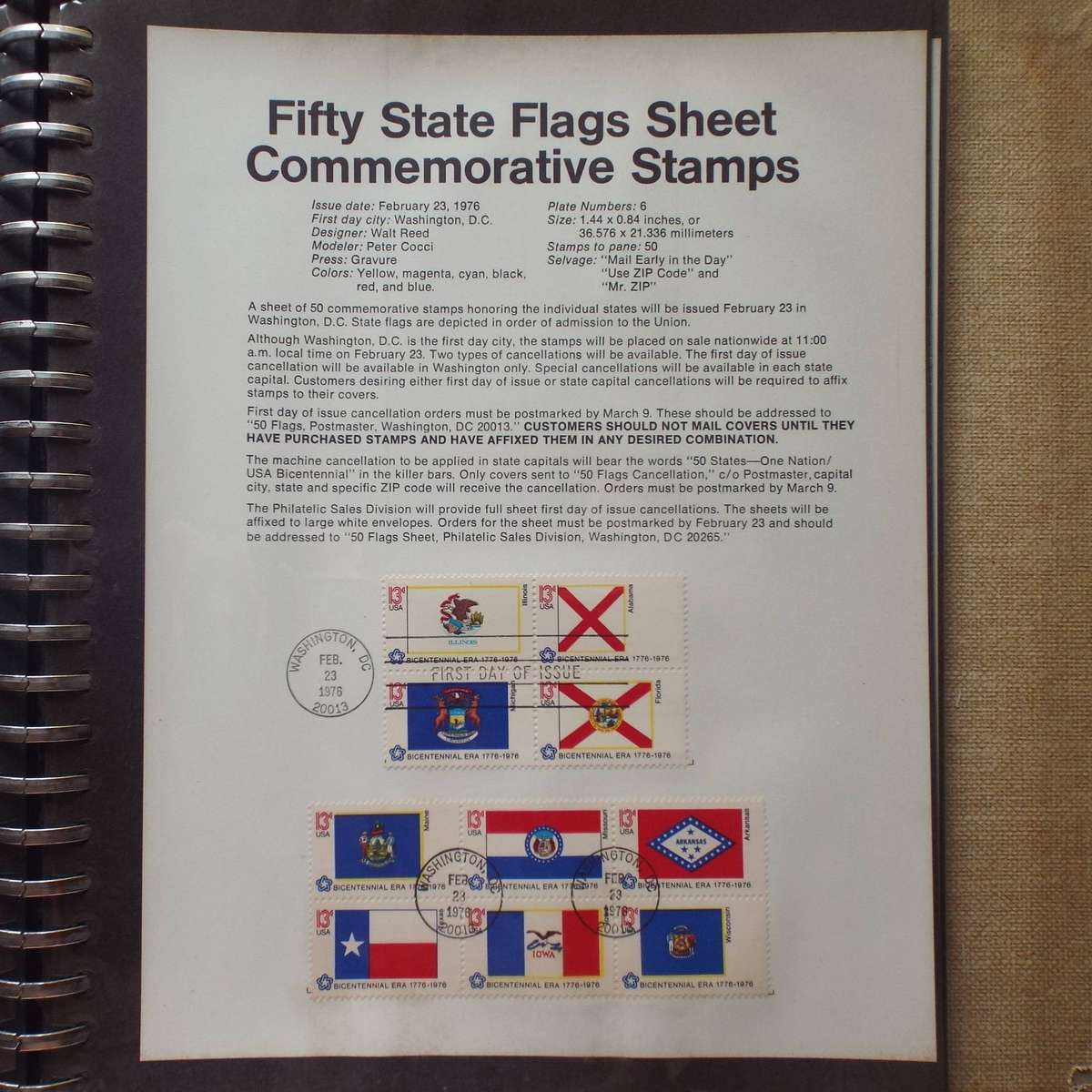 USA - USPS American Commemorative Collections Series.