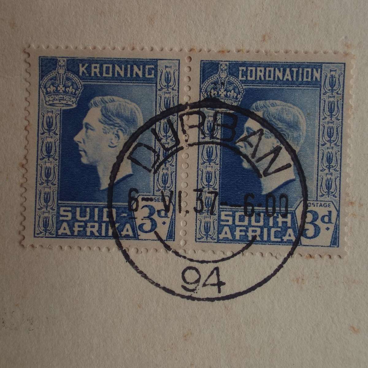 Postal History - 1937 First Seaplane Mail from Durban to London, England