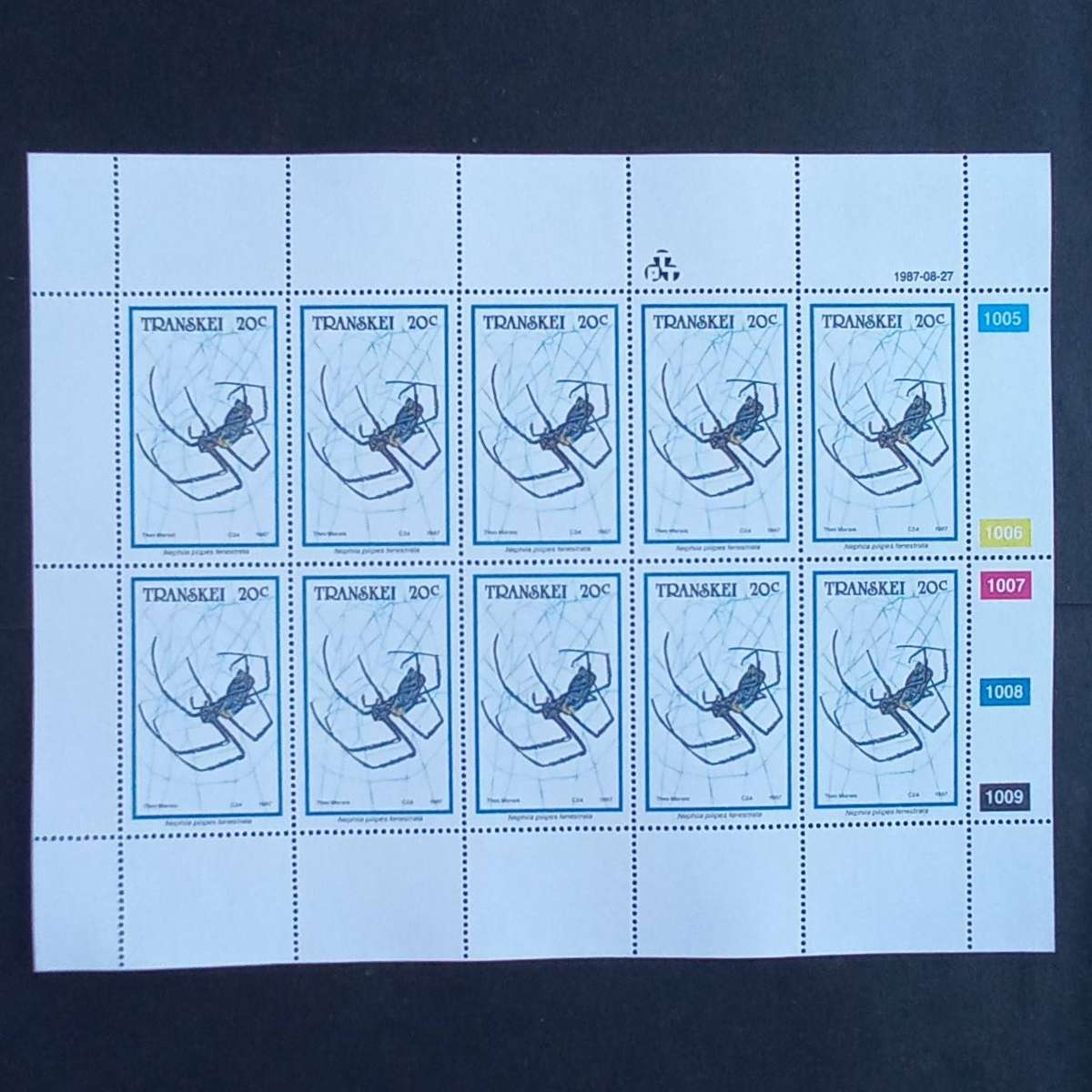 Transkei - 1987 Spiders - Full Set of Sheetlets of 10 - MNH