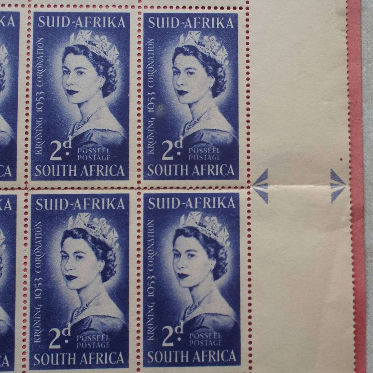 Union - 1953 Coronation of QEII - Full Sheet of 60 (Left Side of Gutter) - Unused