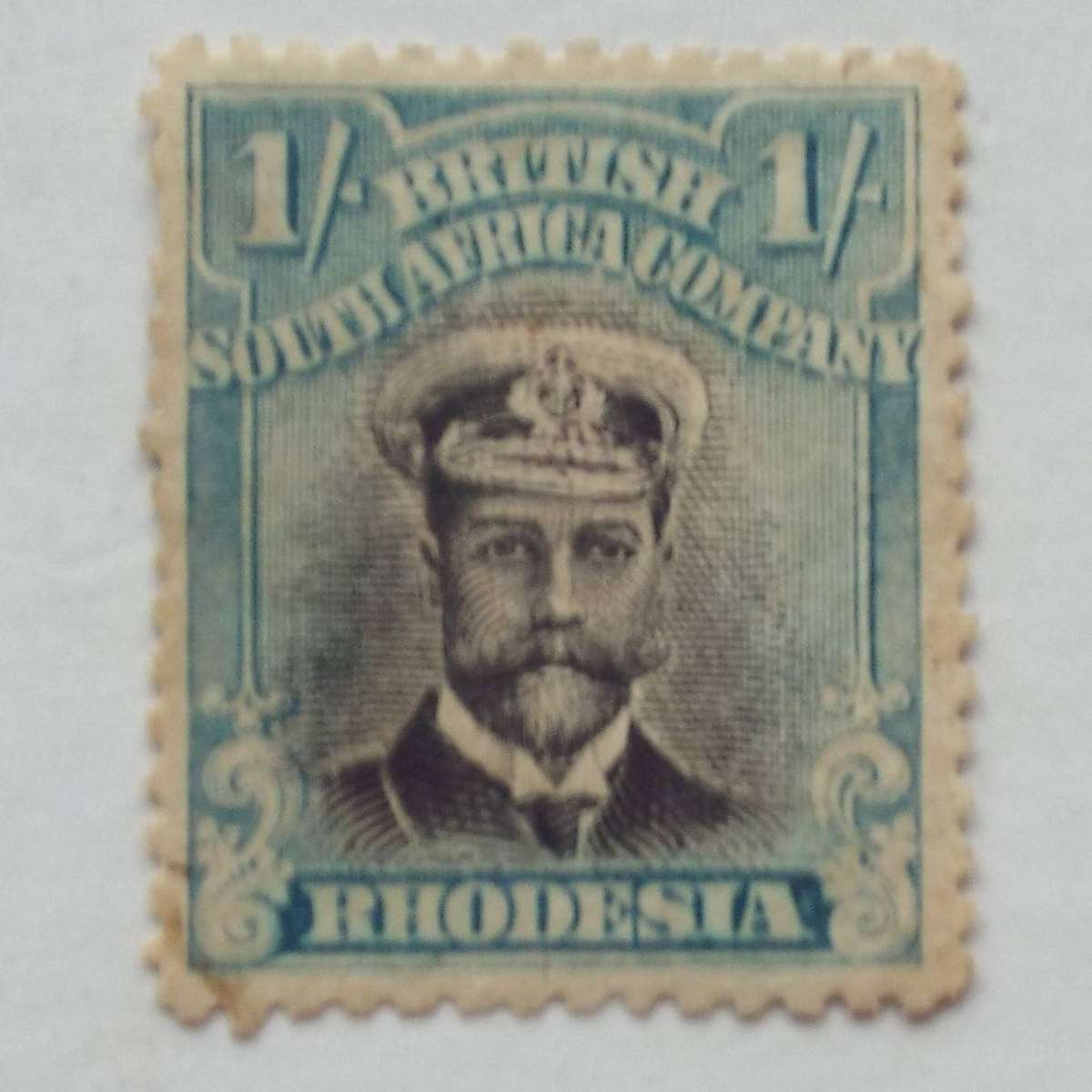 BSAC - 1913-22 Defin Issue "Admiral" - 1/- Black/Blue (Die II) - Single - Used