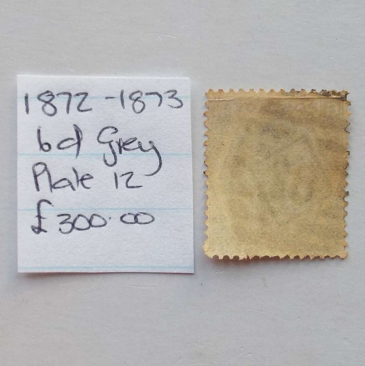 GB "QV" - 1872-73 6d Grey - Plate 12 - Fine Used