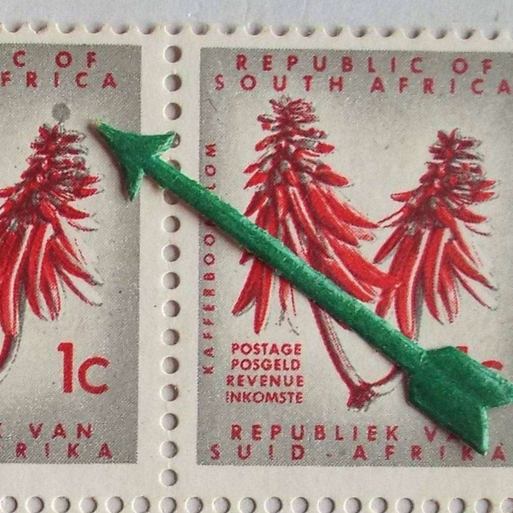 RSA - 1963-67 1st Definitive Issue (Wmk "RSA") - 1c - Marginal Block of 6 - Unused