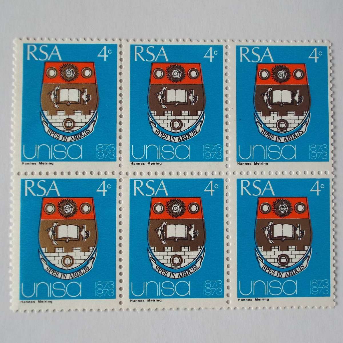 RSA - 1973 Centenary of UNISA - 4c - Block of 6 - UMM