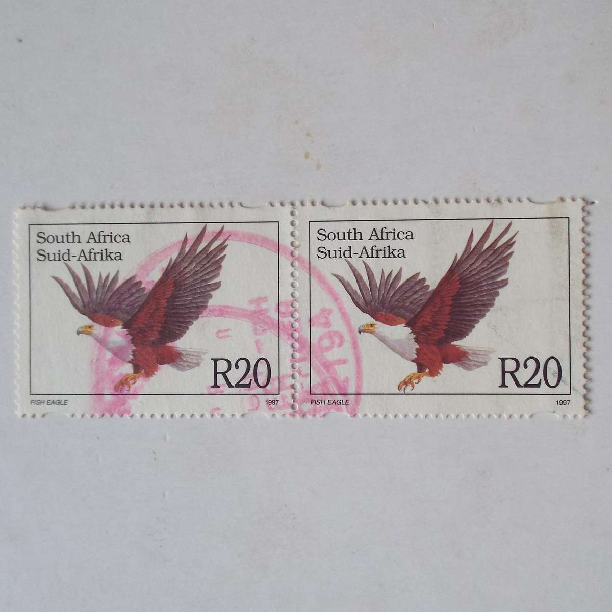 RSA - 1997 Addt value to 6th Defin Issue - R20 - Pair - Postally Used