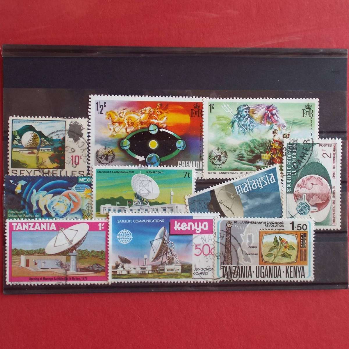 Thematics - Meteorlogical & Telecommunications - 10 stamps - Mixed World - no duplication