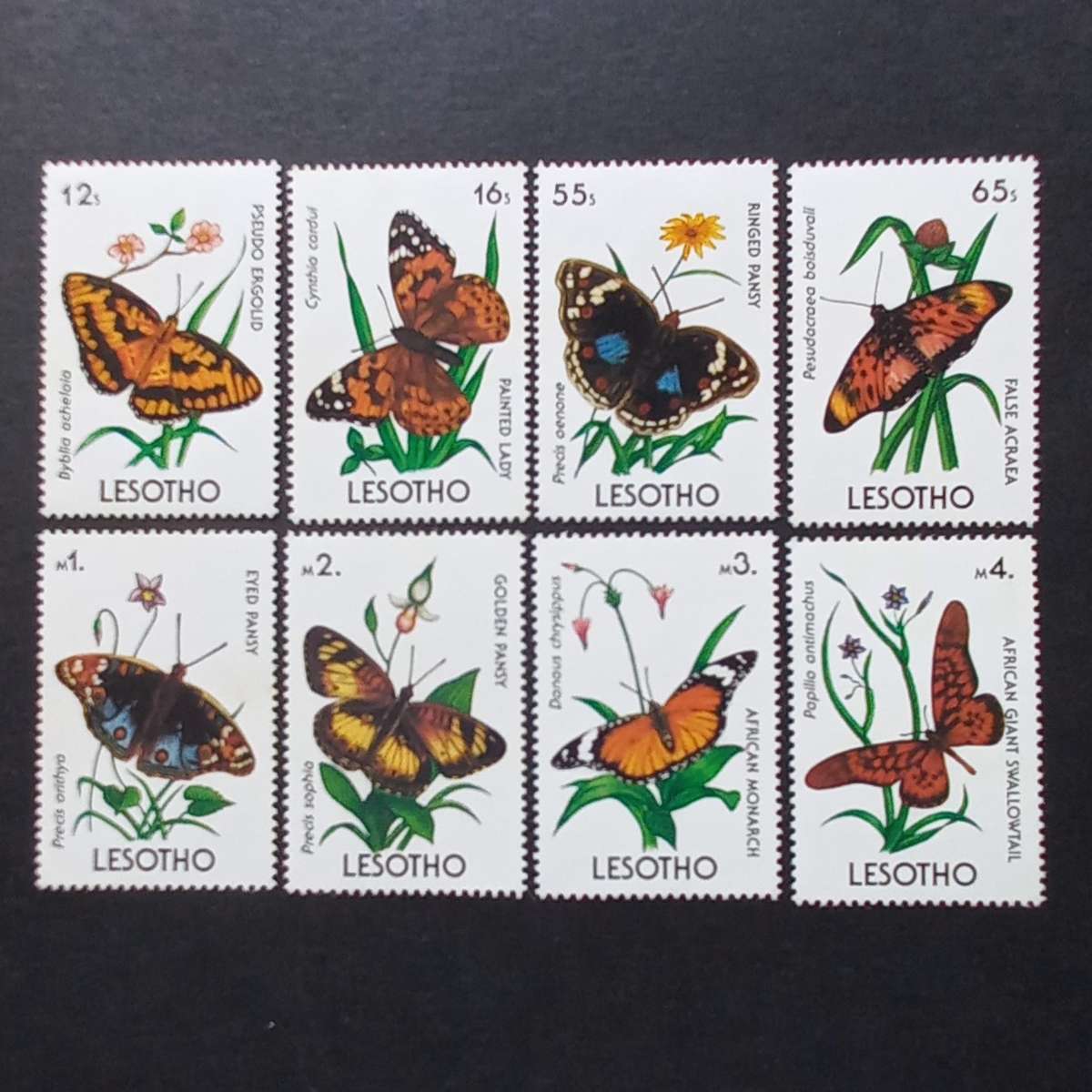 Lesotho - 1990 Butterflies - Full Set of Singles - Unused