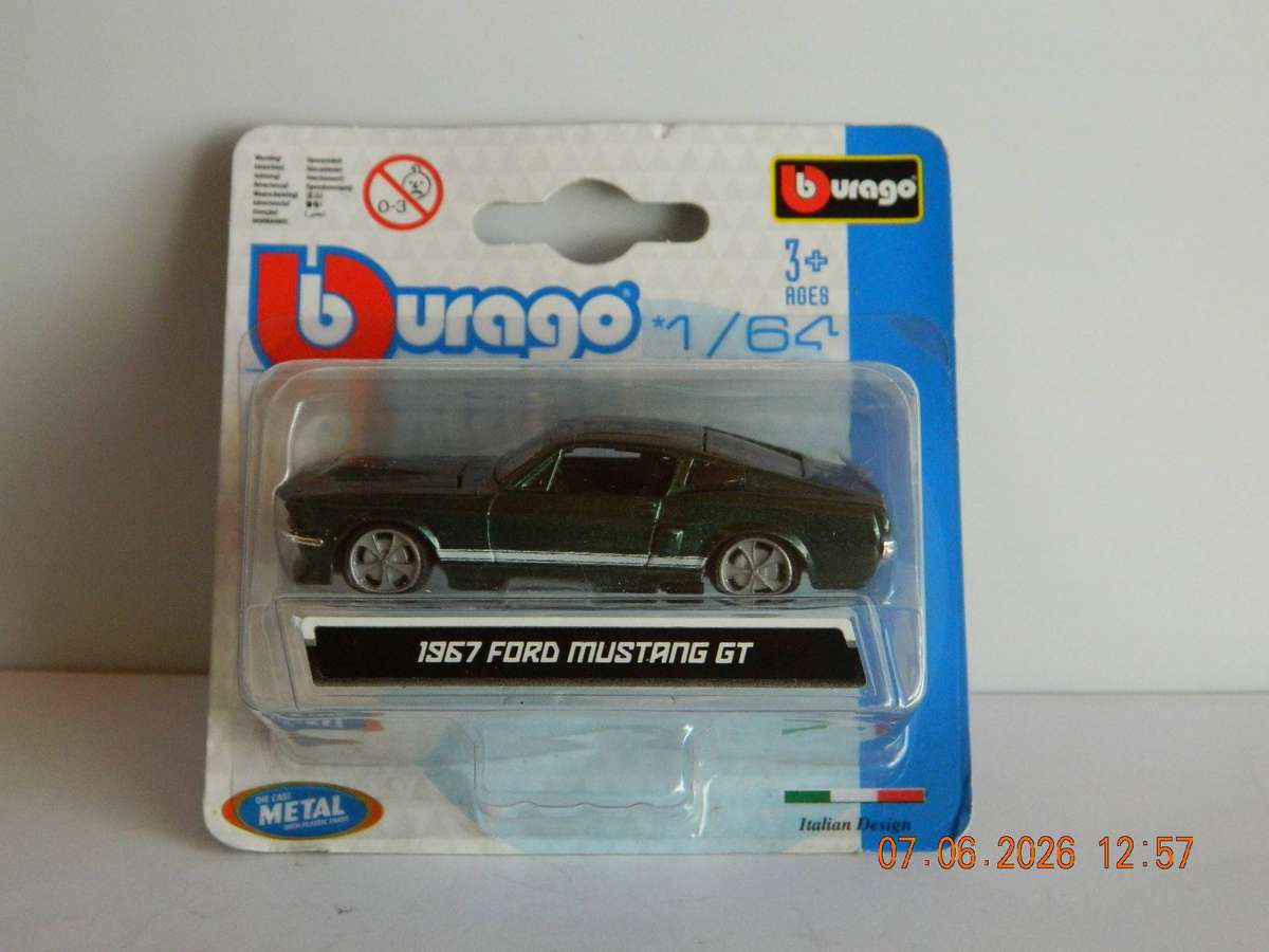 BBURAGO    -   -  FORD MUSTANG GT  -  1967  -  1/64 SCALE