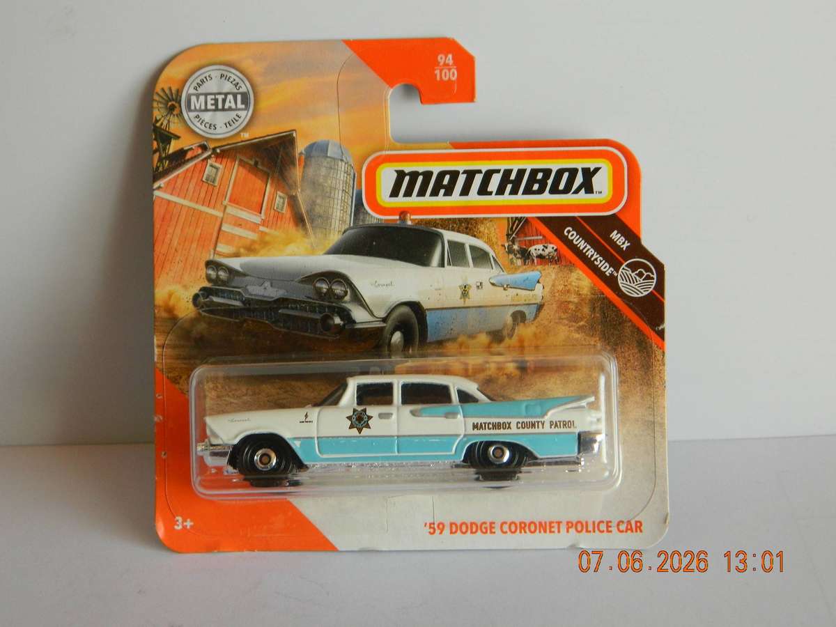 MATCHBOX   -   GKM48 - LA10  -    DODGE CORONET POLICE CAR  -  1959  -  1/64 SCALE