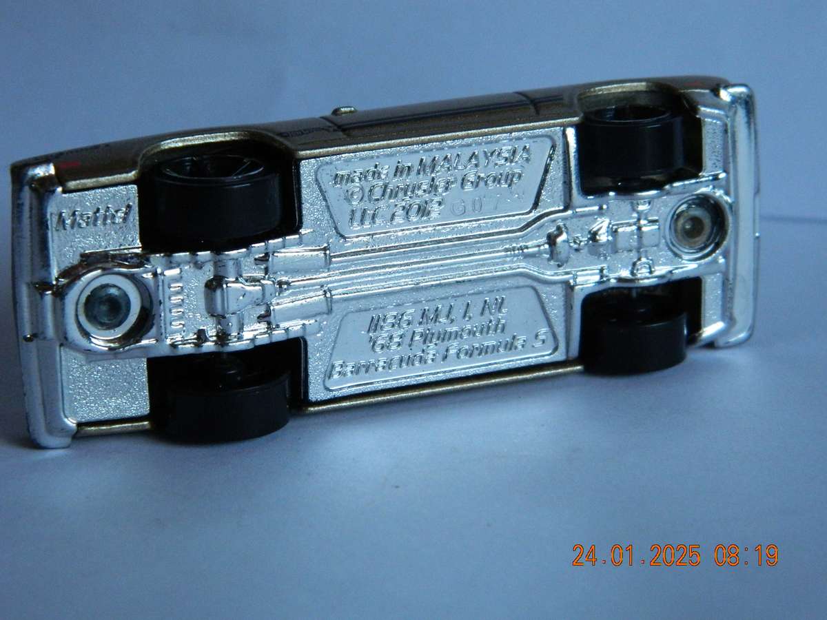 HOTWHEELS   -    -    1968 PLYMOUTH - BARRACUDA FORMULA S