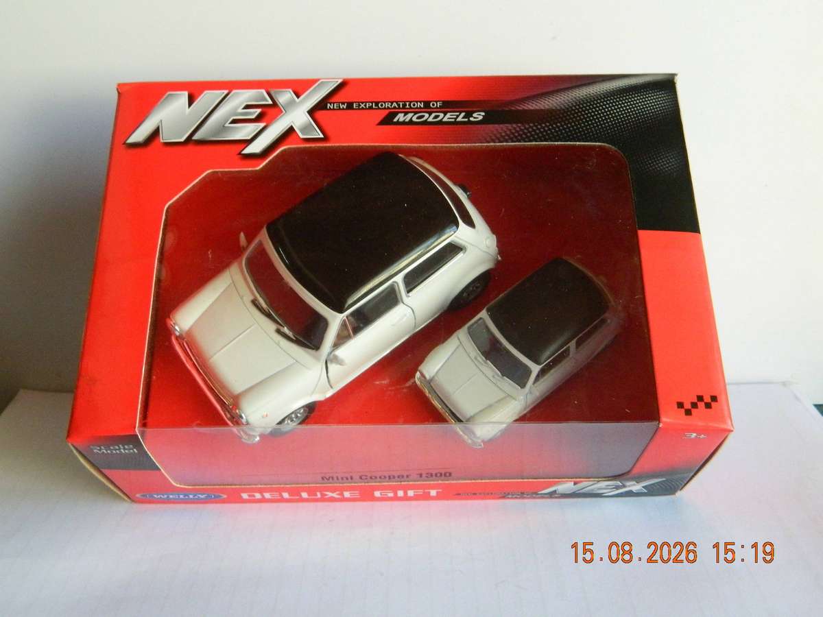 WELLY  -   MINI COOPER 1300  -  ONE BY 1/43 SCALE AND ONE BY 1/64 SCALE