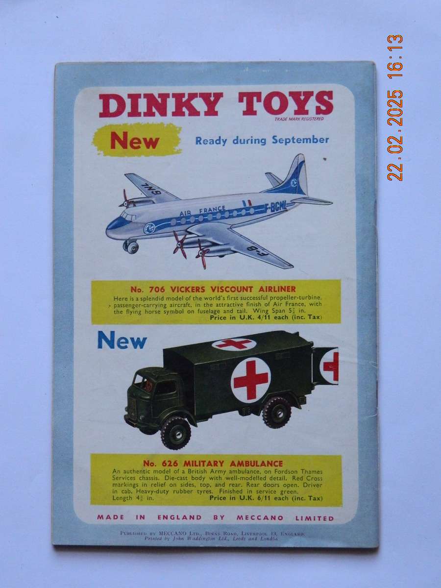 DINKY TOYS  -  MECCANO MAGAZINE  -  VOL. XLI  NO. 9  -  SEPTEMBER 1956