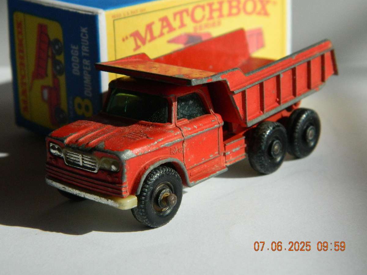 MATCHBOX SERIES  -  48  -  DODGE DUMPER TRUCK  -  ORIGINAL BOX