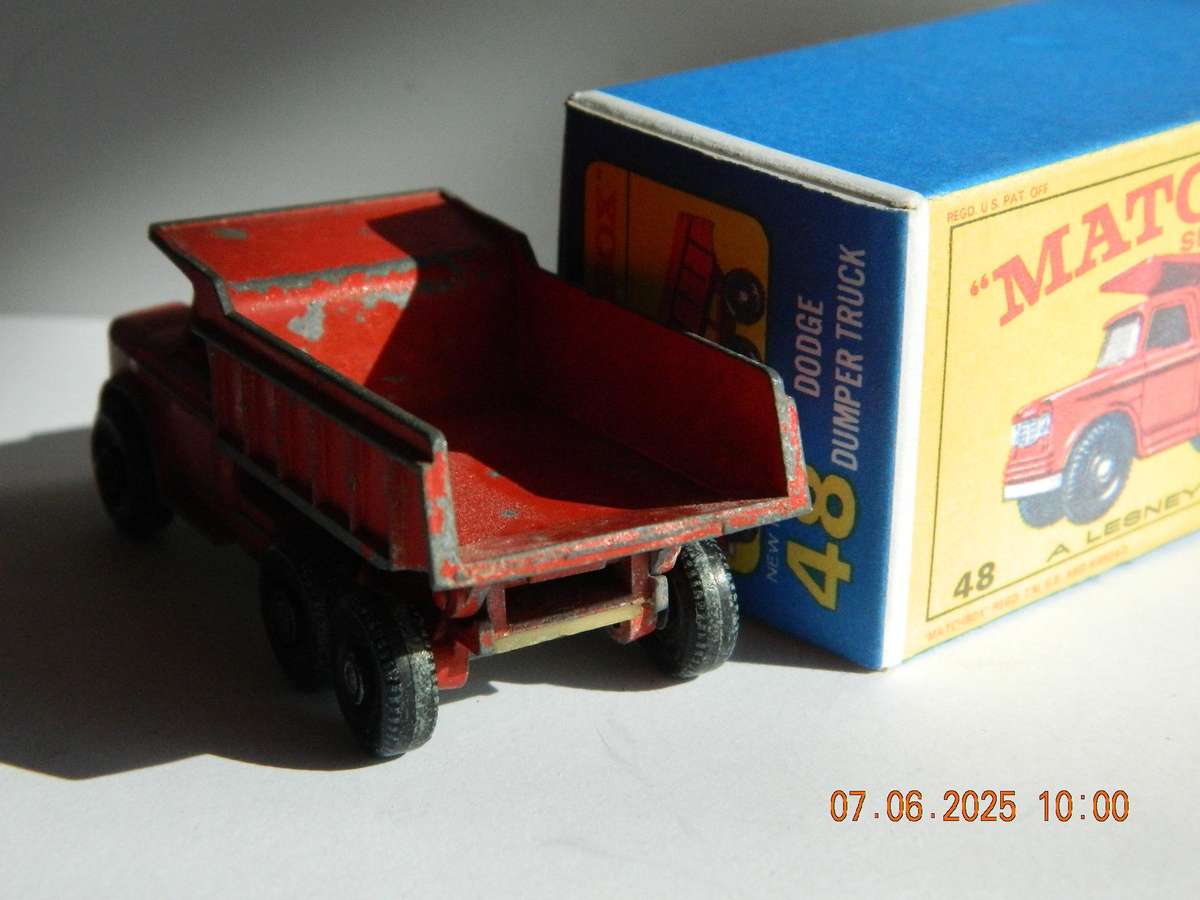 MATCHBOX SERIES  -  48  -  DODGE DUMPER TRUCK  -  ORIGINAL BOX