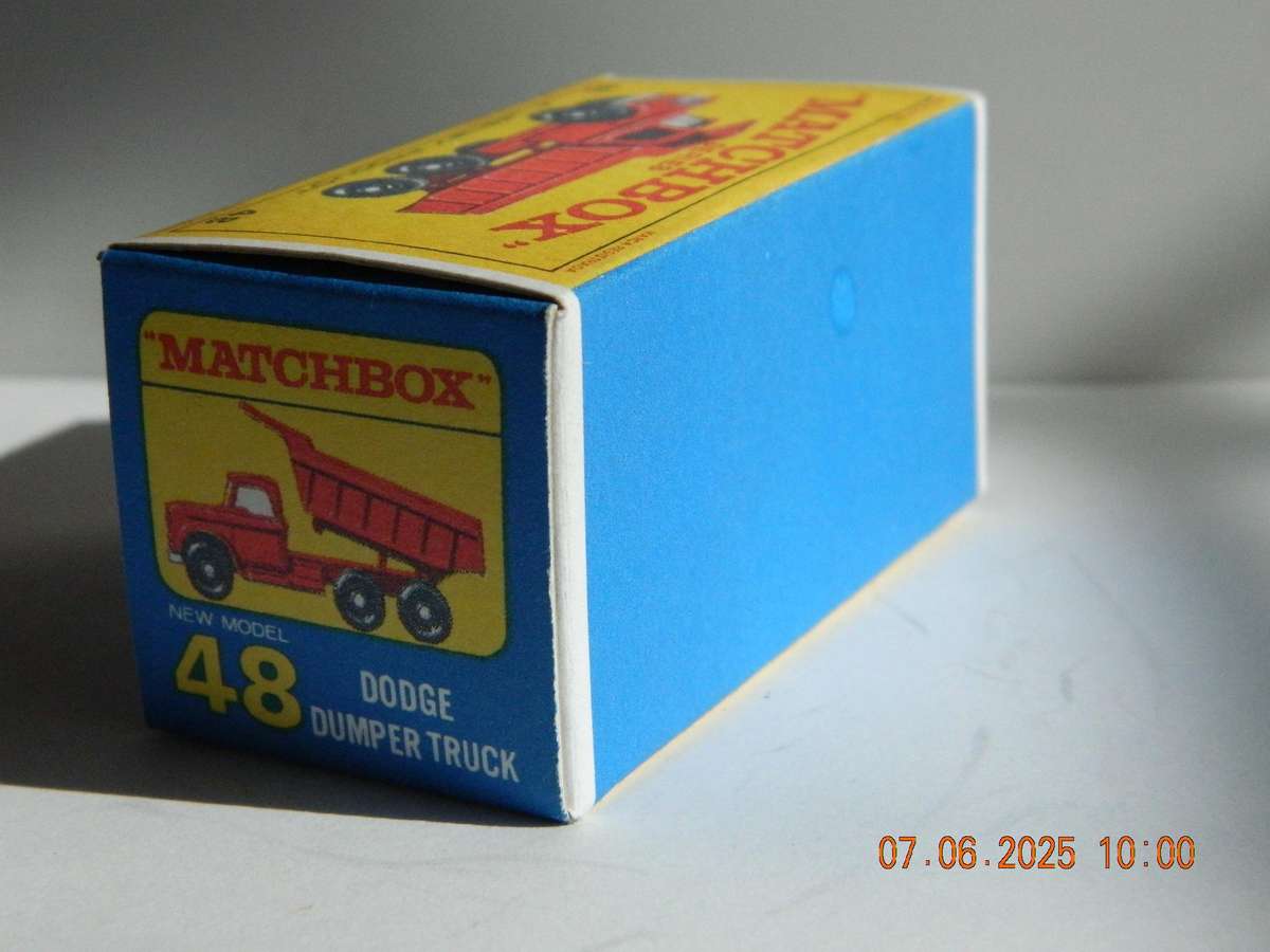MATCHBOX SERIES  -  48  -  DODGE DUMPER TRUCK  -  ORIGINAL BOX